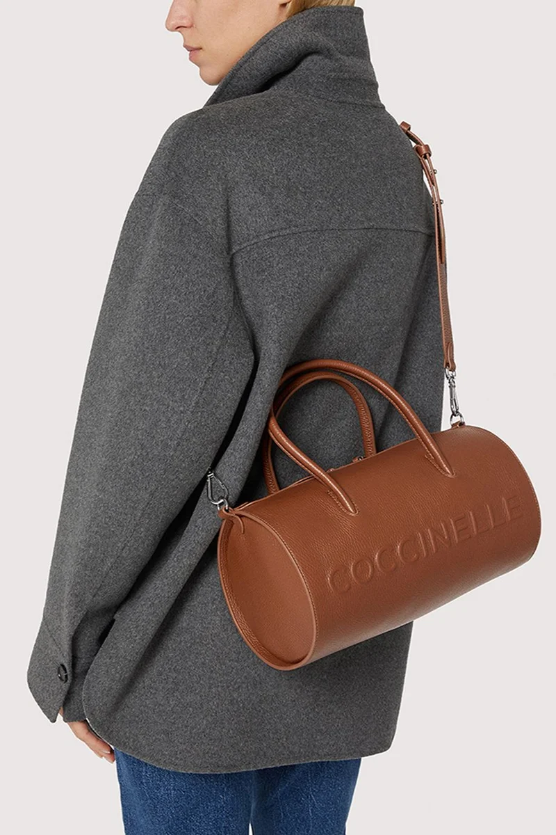 COCCINELLE Black MYRTHA MAXI LOG Top Handle Bag for Women | Best Price UAE